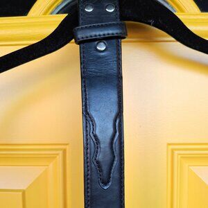 Men's Black Leather Western Belt